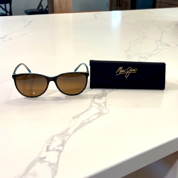 Maui Jim Accessories - Maui Jim Polarized Cat Eye Brown Tortoise Frame Sunglasses with Brown Lenses